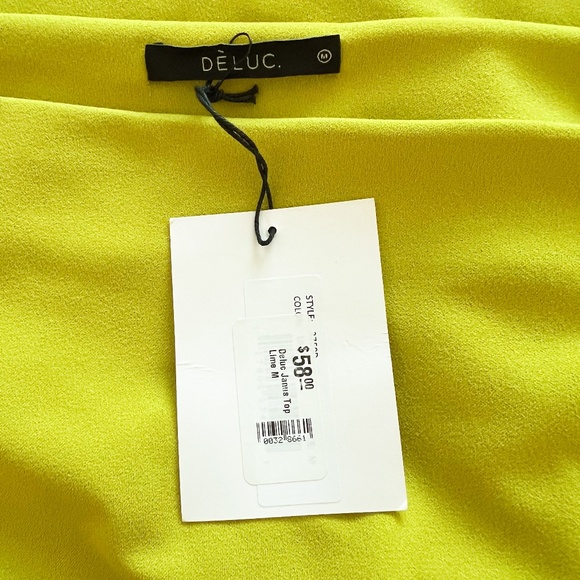 Deluc Green/Lime Cowl Neck Size M - Picture 6 of 8